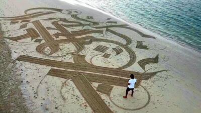 He uses a drone in order to see and take pictures of his work. Chris Whiteoak / The National