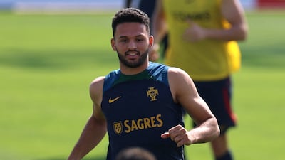 Portugal's Goncalo Ramos during training. Reuters