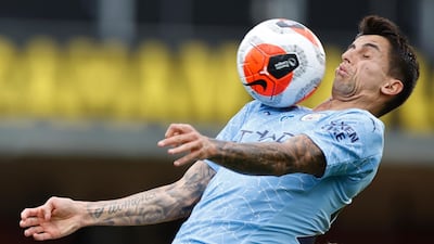 Manchester City's Joao Cancelo ion Tuesday. Reuters