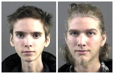 Brothers Roen, left, and Kyle Horn changed their names to Tom and William Green and were taken in and cared for by a small-town community. Photo: Royal Canadian Mounted Police