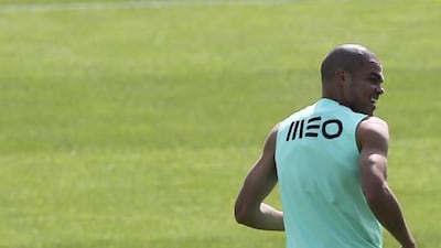 Portugal’s Pepe during a training session at the French national rugby team’s camp in Marcoussis near Paris to take part on the Euro 2016, France, 08 July 2016. Portugal faces France on 10 July in the UEFA Euro 2016 Final. EPA/MIGUEL A. LOPES
