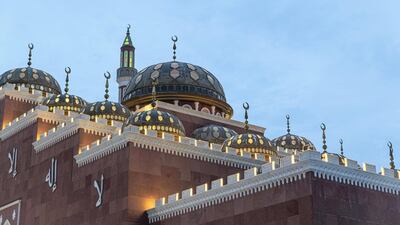 Sunset at the Al Salam Mosque in Al Barsha 2, Dubai. Antonie Robertson/The National