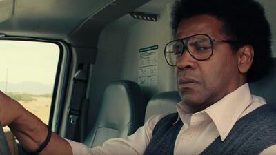 Denzel Washington is nominated for a Best Actor Oscar for his work in Roman J. Israel, ESQ - a film that is co-produced by Image Nation Abu Dhabi. Courtesy Sony Pictures Entertainment