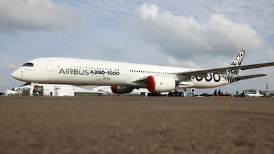 An Airbus A350-1000 at the Singapore Airshow. Airbus and Boeing are set to see orders soar from eastern markets. SeongJoon Cho/Bloomberg