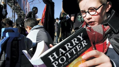 Harry Potter fans rush to read the opening lines of a new Harry Pottery book in Sydney, Australia, in 2007. More than 500 million copies have been sold worldwide. Getty Images