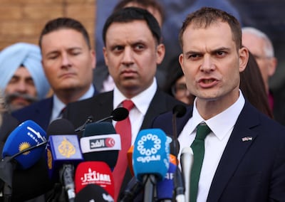 Britain's Middle East Minister Hamish Falconer convened the Wilton Park summit, co-hosted by the UK, Egypt and Palestine. AFP