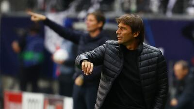 Tottenham Hotspur manager Antonio Conte watches the action. Reuters