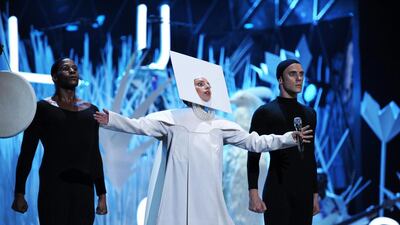 Lady Gaga performing in New York in August. John Shearer / AP Photo / MTV