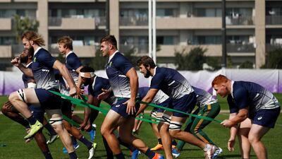 South Africa players during training. Reuters