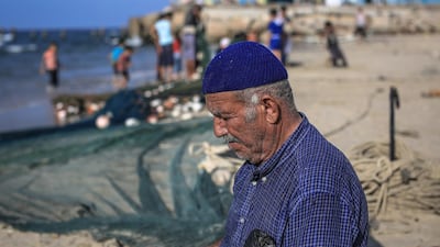 A Palestinian fisherman in Gaza. The toll of the economic blockade is borne mainly by ordinary people such as fishermen and farmers. Photo Ezz Al-Zanoun / NurPhoto via Getty Images.