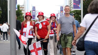 England fans arriving at Wembley. PA