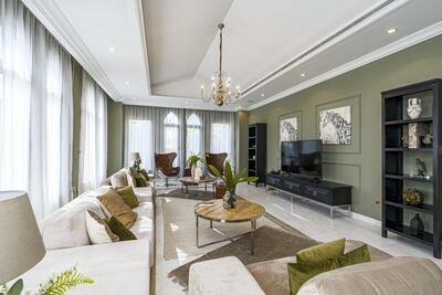 A look inside the Hemsworth-approved living room. Courtesy LuxuryProperty.com