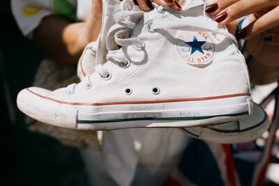 The white whale of fripe shopping: white Converse high tops in good condition. Erin Clare Brown / The National