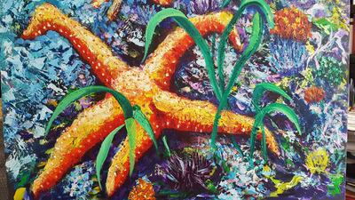 Spirit of Colors by Rafah Al Abdulrazzak runs at Cartoon Art Gallery until Wednesday