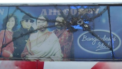 A window on the bus Paul Radley took from Dhaka to Sylhet to cover the World Twenty20 tournament. Paul Radley / The National