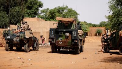 French soldiers patrol in the streets of Gossi, Mali. REUTERS