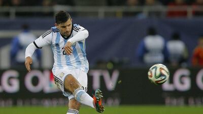 Sergio Aguero of Argentina. Robert Ghement / EPA