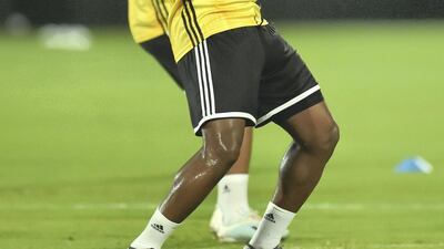 UAE national team train ahead of their World Cup 2022 Qualifier against Thailand. Courtesy UAEFA