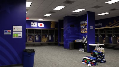 Japan's dressing room after the match against the Netherlands. Getty Images