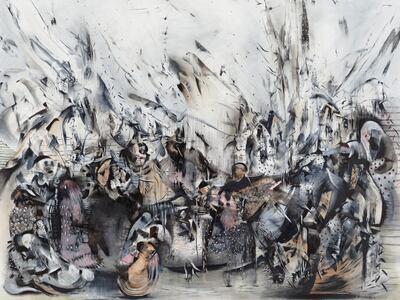 The top lot of the sale was Broken Land by Iranian artist Ali Banisadr, which sold for £415,800 against a low estimate of £250,000.