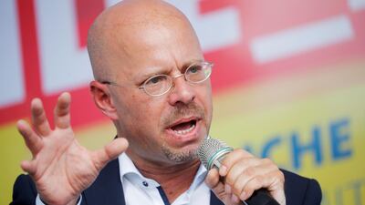 Andreas Kalbitz of far-right Alternative for Germany rejects claims he has an extremist outlook. Reuters