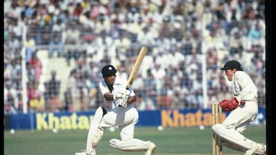 Sunil Gavaskar, seen in action at an earlier date in Bombay, played a superb knock in Melbourne against the same opposition - Australia - in the 1980/81 series. It won his team the game but not the series. Adrian Murrell / Allsport UK