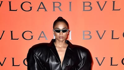 Ciara in Patrycja Pagas at the Bulgari New York Fashion Week party at Duggal Greenhouse, Thursday, Feb. 6, 2020, in New York. AFP