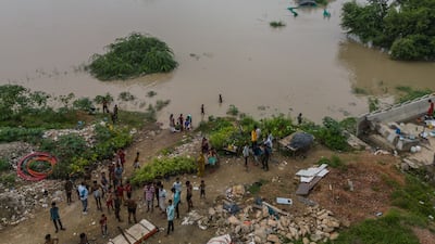 A flooded area of New Delhi. Bloomberg