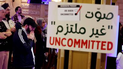 The uncommitted movement called on Democratic voters to not support President Joe Biden in the Michigan Democratic primary because of his support for Israel in its war against Hamas in Gaza. AFP