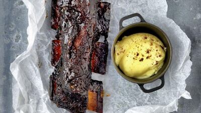 Coffee Glazed Short Rib of Beef with Nespresso’s Fortissio Lungo Grand Cru Coffee. Courtesy Nespresso.