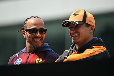 McLaren's Lando Norris, right, had a forgettable weekend. AFP