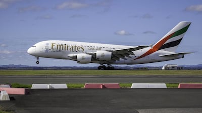 An Emirates Airbus A380 will be used to pay a one-off visit to Amman as the carrier celebrates 30 years of operations to the region. Ollie Dale / AFP