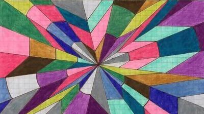 An explosion of colour in the work Diary 98. Courtesy Ebtisam Abdul Aziz / Third Line