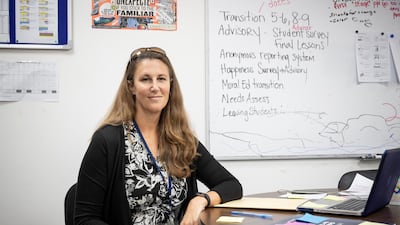 Kara Haines, middle school counsellor at Universal American School in Dubai, says parents need to be more understanding when it comes to their child's depression. Antonie Robertson / The National