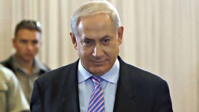 Israel's prime minister Benjamin Netanyahu arrives to testify to a state-appointed inquiry into the Israeli naval raid on a Gaza aid flotilla.