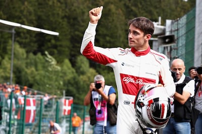 Rookie Charles Leclerc, who has impressed in his first season, was saved by the sport's new safety design. Getty Images