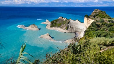 4. Cape Drastis at Corfu island in Greece.
