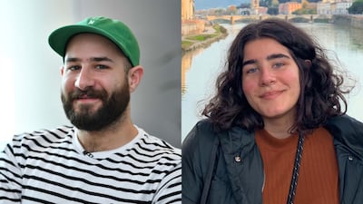 Artists Nasser Al Zayani, left, and his sister Mariam, work together where they've looked at how memory can live across two people. Courtesy of the artists