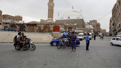 Child soldiers are said to guard key places in Houthi-controlled Sana'a. EPA