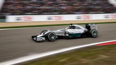 Lewis Hamilton is second in the F1 driver standings, four points behind Mercedes teammate Nico Rosberg. Diego Azubel / EPA