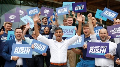 At a hustings event in Exeter in August 2022. Getty Images