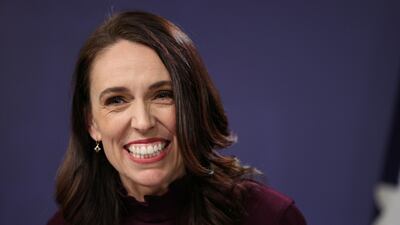 Former New Zealand Prime Minister Jacinda Ardern at a press conference with Australian Prime Minister Anthony Albanese in Sydney, Australia, June 10, 2022. Reuters