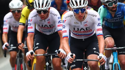 UAE Team Emirates rider Tadej Pogacar during Stage 2. AFP