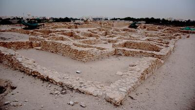 A Dilmun-era settlement in Saar, Bahrain. The site contains a temple and is one of many bronze-age ruins in the country. Photo by Rosemary Behan