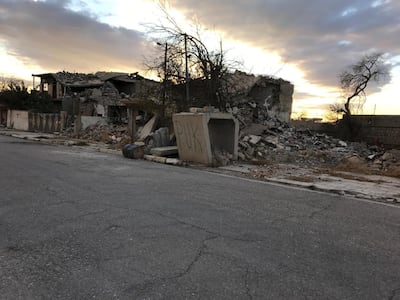 Destroyed buildings are seen in the city of Sinjar, Iraq. Reuters