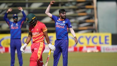 India dismissed Zimbabwe for 189 in the first ODI. AP