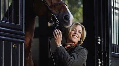 Meredith Michaels-Beerbaum sports an 18-carat everose gold Rolex Datejust Lady 31. Sébastien Agnetti / Rolex