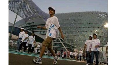 The World Diabetes Day walk at Yas Island. A reader says exercise helps prevent diabetes. Duncan Chard / The National