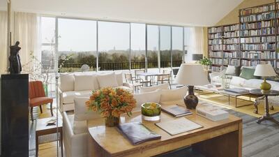 The two-bedroom penthouse has floor-to-ceiling windows, offering a chance to watch London's seasonal change from a unique pespective. Courtesy Knight Frank