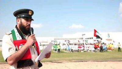 About 100 prisoners participated in the World Cup for Inmates yesterday at Dubai Central prison, in which they were divided up by nationality for a football tournament. Courtesy Dubai Police Department